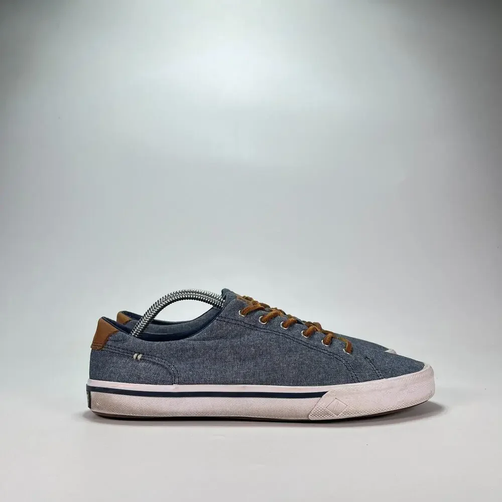Sperry Striper II CVO Blue Canvas Classic Low Top Sneakers STS18298 Men's Sz 9.5